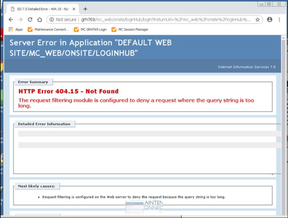 Error 404.15 Reference